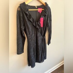 Lilly Pulitzer. New. With Tags. Black. Lace. Romper